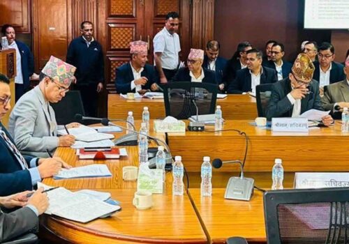 बजेट कार्यान्वयनबारे अर्थ मन्त्रालयमा सचिवहरूको बैठक