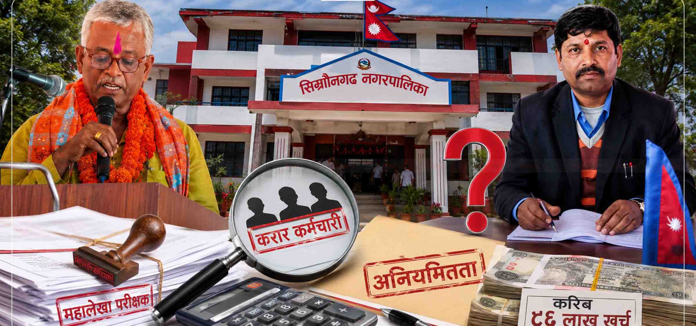 सिम्रौनगढमा करार कर्मचारी नियुक्तिमा अनियमितता, ८६ लाख खर्चमा महालेखाको प्रश्न