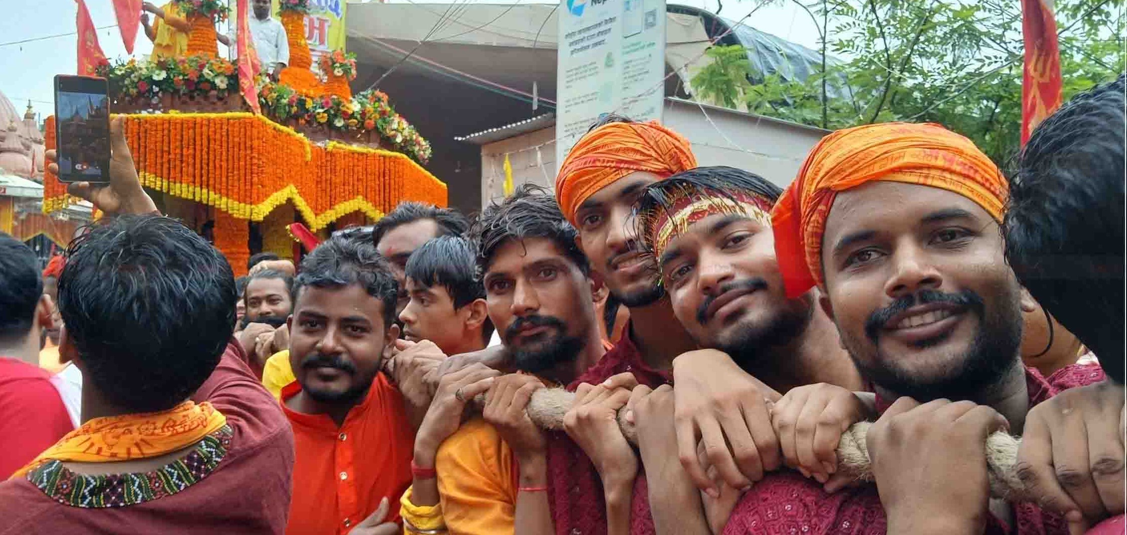 प्रसिद्ध शक्तिपीठ गहवामाईको चौथो रथयात्रा भक्तिभावका साथ निकालियो