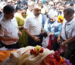गोपालमान श्रेष्ठलाई कांग्रेसको अन्तिम श्रद्धाञ्जली, गगन थापाले ओढाए पार्टीको झन्डा