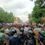 मोरङ प्रशासन अगाडि प्रदर्शन, विभिन्न माग राख्दै विरोध