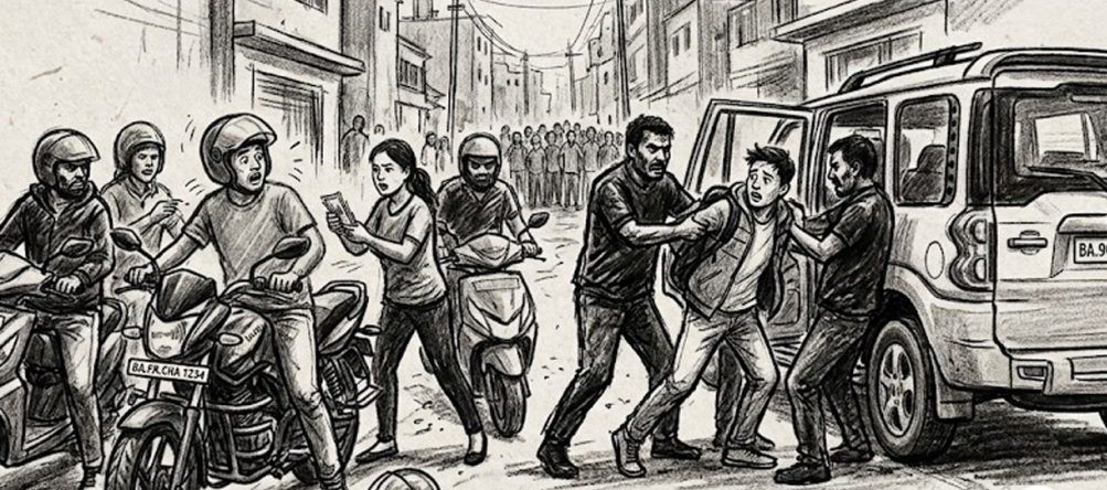 टीकाथलीबाट युवक अपहरण, ‘प्रहरी हौँ’ भन्दै लगेपछि २० घण्टादेखि बेपत्ता