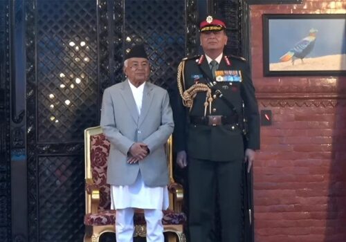 भारतीय प्रधानसेनापतिलाई नेपाली सेनाको मानार्थ महारथीको दर्जा प्रदान