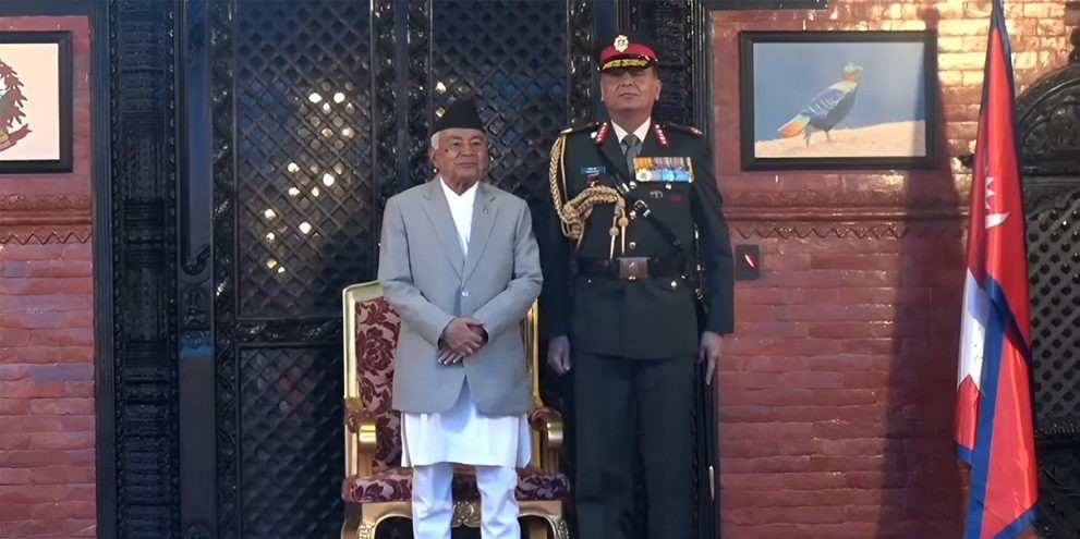 भारतीय प्रधानसेनापतिलाई नेपाली सेनाको मानार्थ महारथीको दर्जा प्रदान