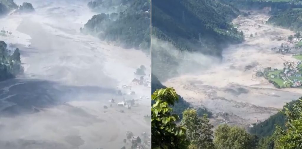 भोटेकोशीमा ठूलो बाढी, नदी किनारमा जोखिम बढेपछि सतर्कता अपनाउन आग्रह
