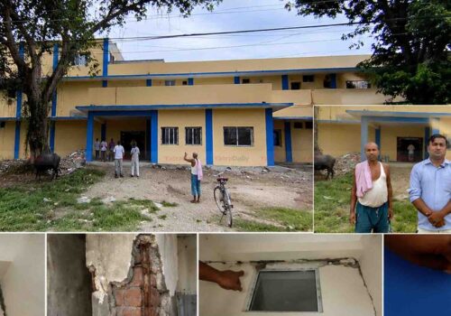 विश्रामपुर अस्पताल भवन निर्माणमा भ्रष्टाचारको आरोप, छानबिन गर्न स्थानीयको माग