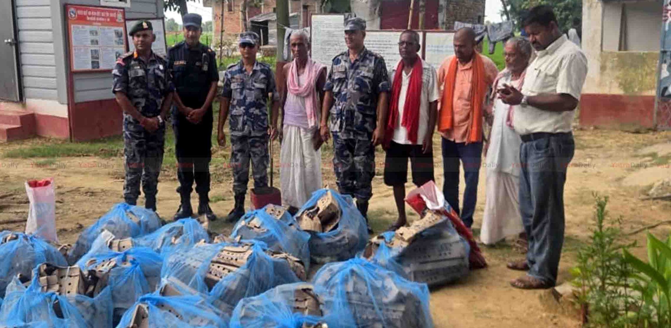 भारतबाट तस्करीका ४ हजार ५ सय कुखुराका चल्ला पर्सामा नष्ट