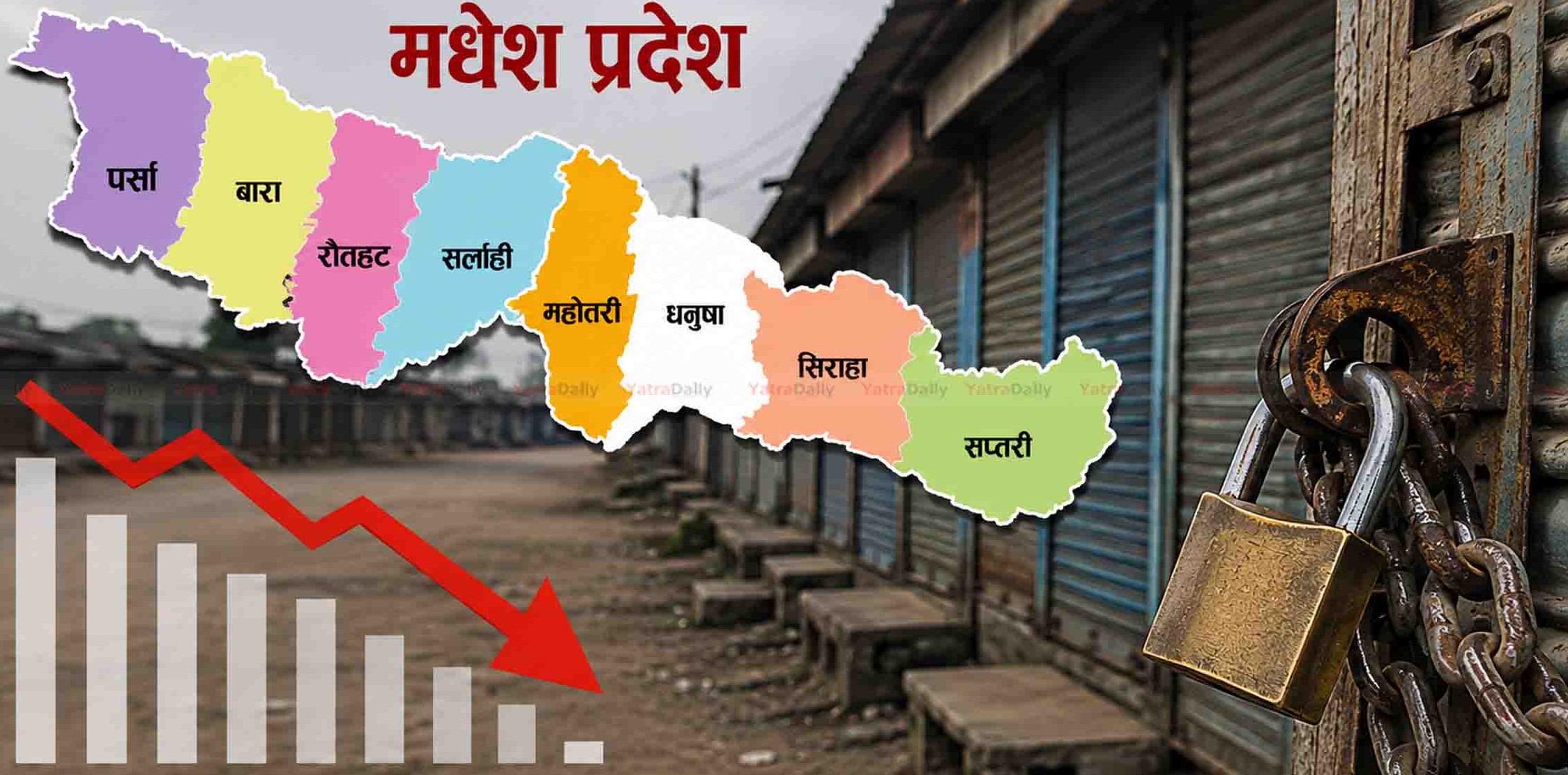 मधेशमा बढ्यो उद्योग–व्यवसाय बन्द हुने क्रम, एक वर्षमै १ हजार ९३८ बन्द