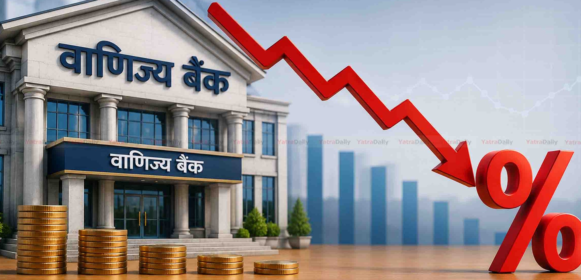 ५ बैंकले घटाए भदौको ब्याजदर, कुन बैंकको ब्याज कति ?