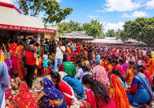 रक्षाबन्धनको पूर्वसन्ध्यामा बौधीमाई मन्दिरमा पूजाआजा, हजारौँ भक्तजनको भीड