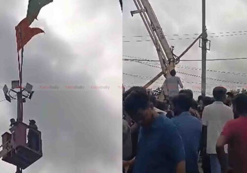 वीरगञ्जको छपकैयामा टावर लाइटमा झण्डा राख्ने विषयमा विवाद बढेपछि प्रहरी परिचालन