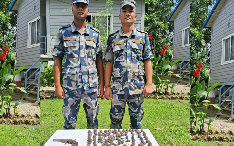 कैलालीमा कटुवा पेस्तोलसहित एक किलो चरेस बरामद