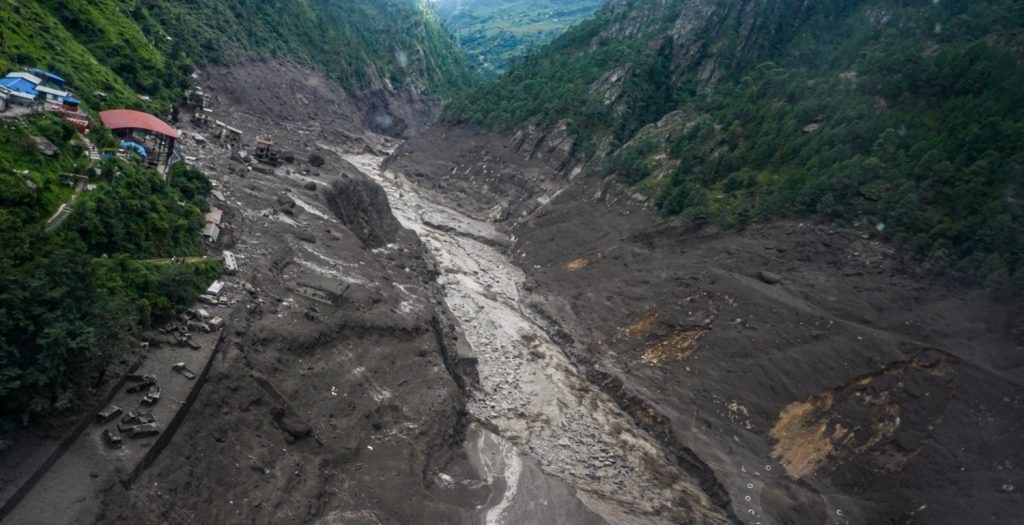ल्हेन्दे खोलामा भूकम्पले होइन, विशाल पहिरोले निम्त्याएको थियो बाढी : वैज्ञानिक अध्ययन
