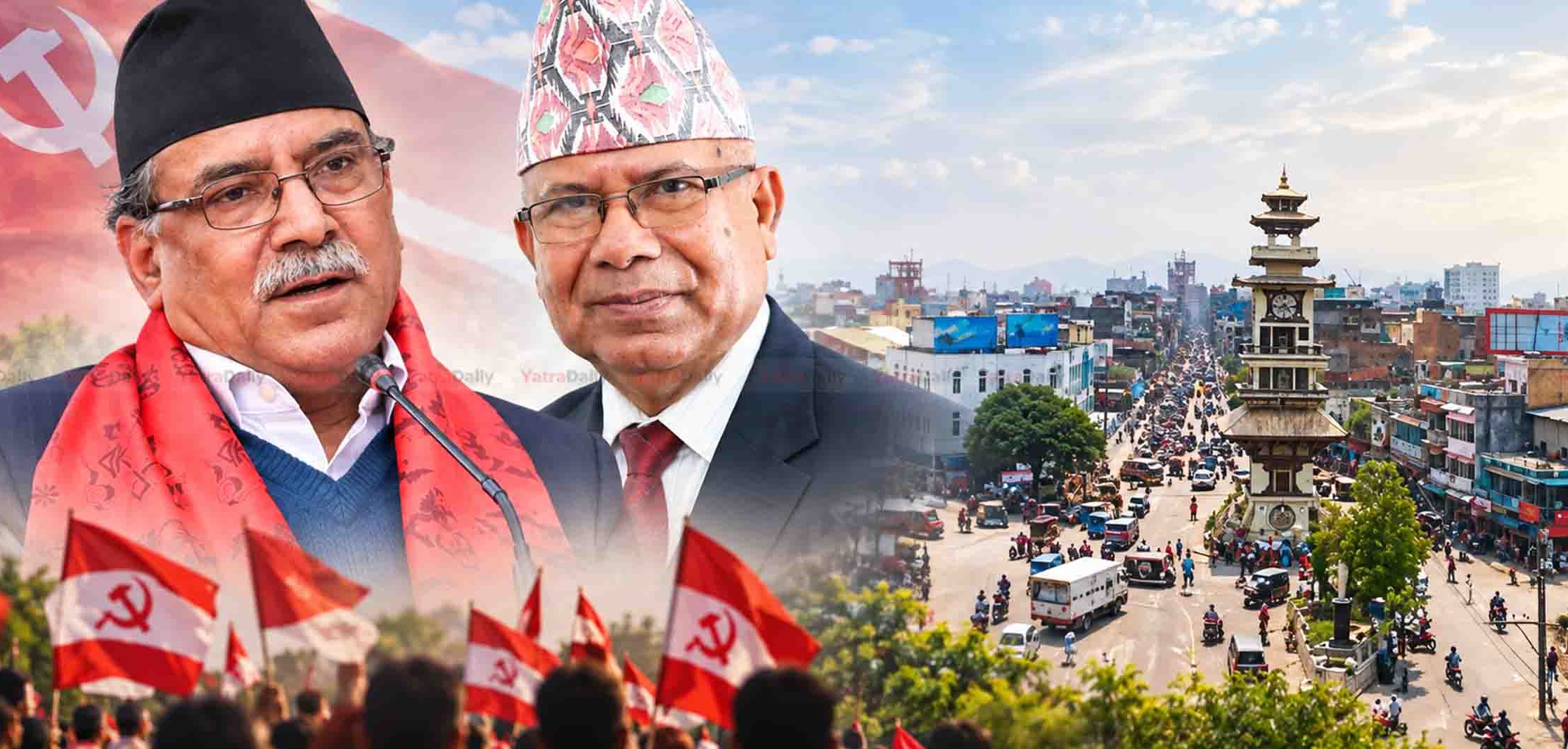 असोज ११ गते वीरगञ्ज आउँदै प्रचण्ड र माधव नेपाल