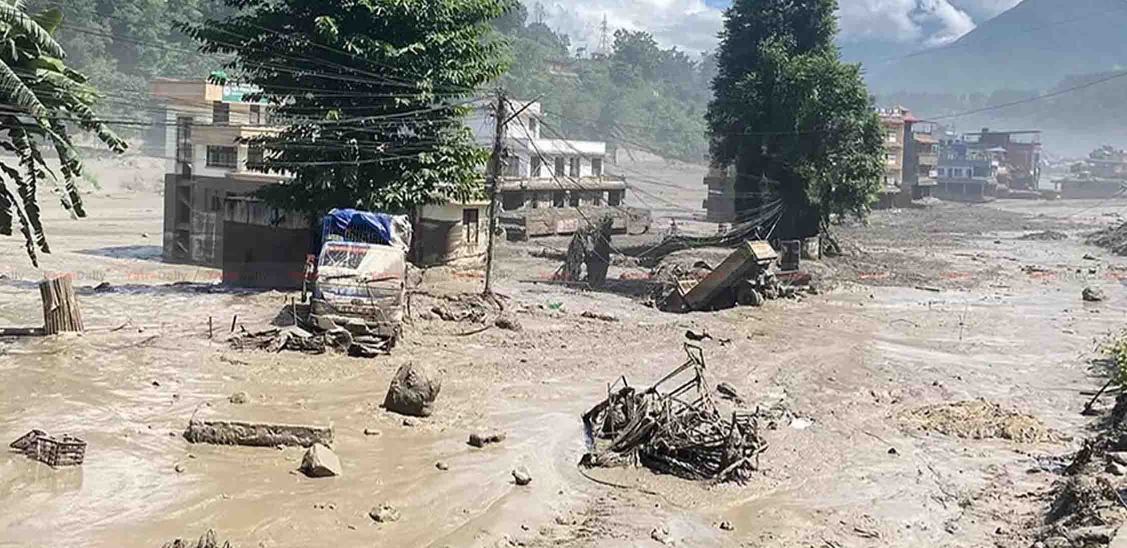 रसुवा बाढी : मृत्यु हुनेको संख्या ९८७ पुग्यो, ३ हजार ९१६ अझै बेपत्ता