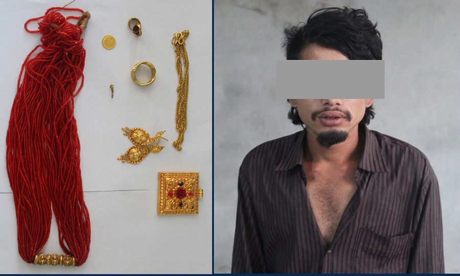 सुनका गहना चोरी गरेको आरोप, एक जना प्रहरी नियन्त्रणमा