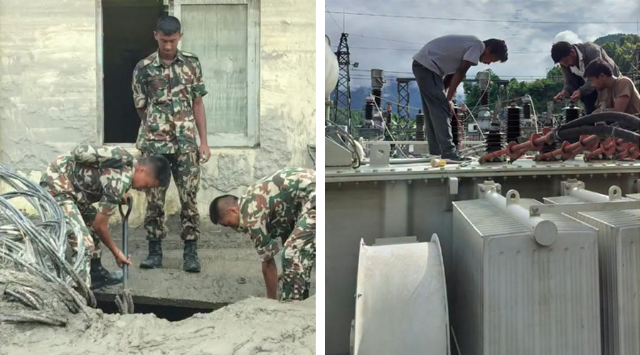 बाढीको क्षतिबीच नुवाकोटमा विद्युत् सेवा पुनःस्थापना, ९० प्रतिशत क्षेत्रमा आपूर्ति