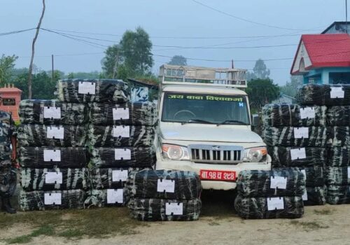 सशस्त्र प्रहरीको कारबाही : सिराहाबाट ११ सय किलो गाँजा बरामद