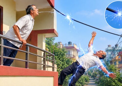 गुट्खा थुक्ने क्रममा विद्युत् तारमा छोइएपछि वृद्धको मृत्यु